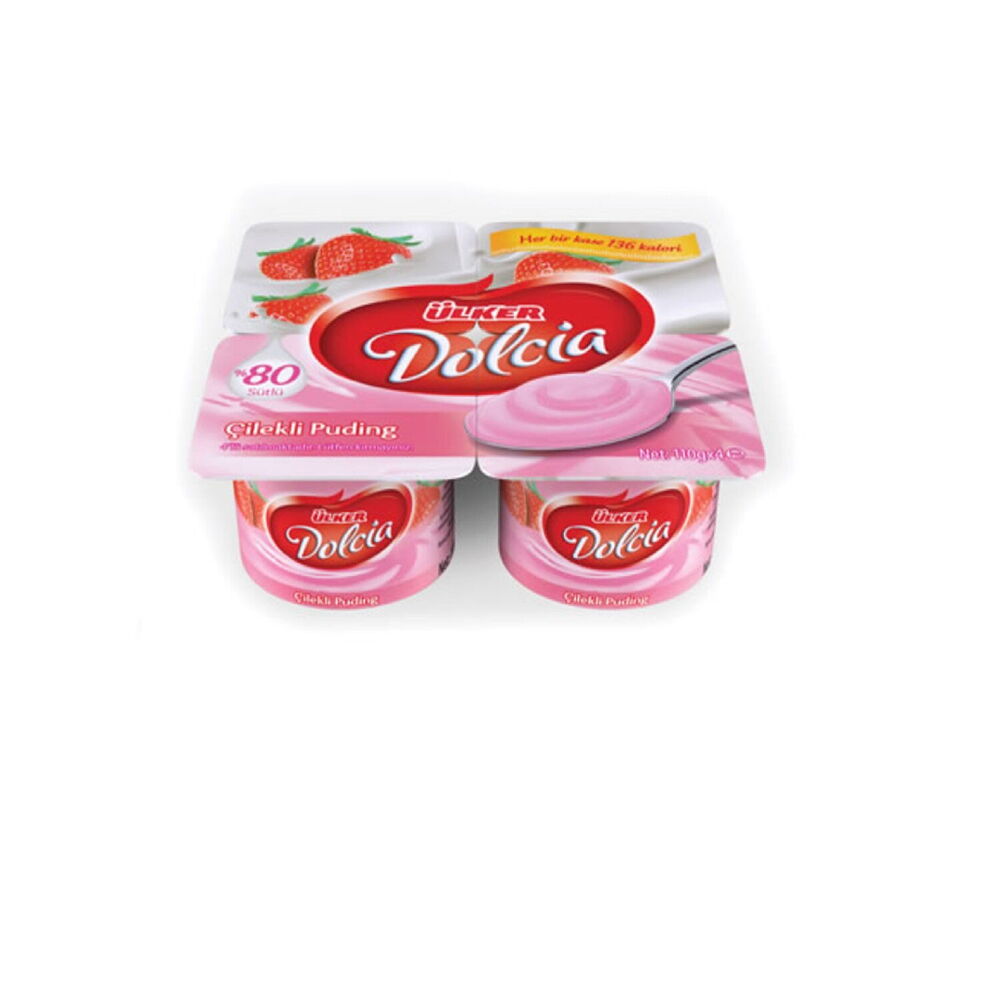 ULKER DOLCIA PUDING CILEKLI 4X60 GR