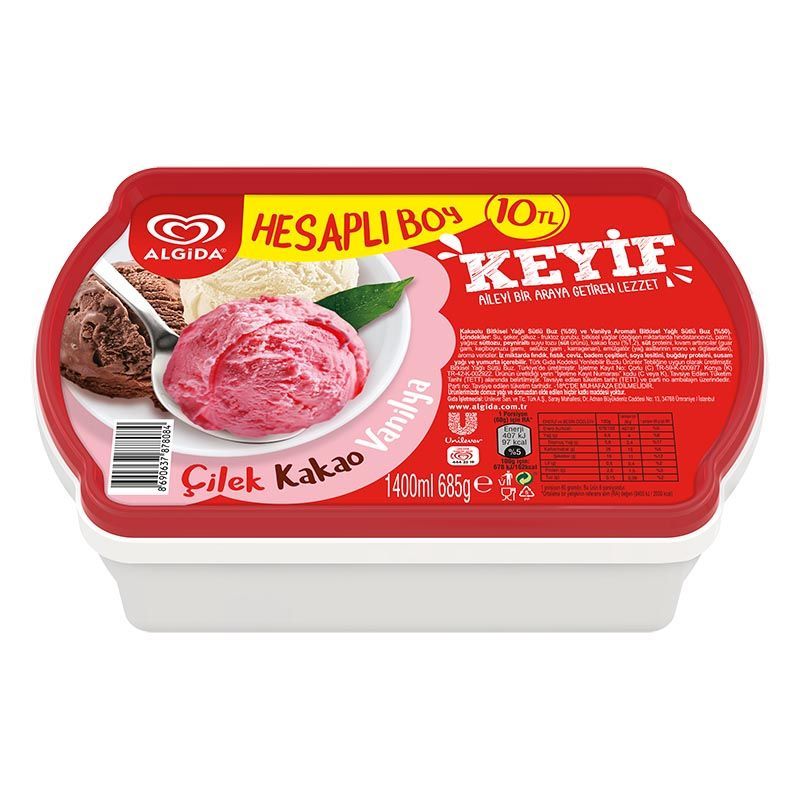 ALGIDA KEYIF CLK KAKAO VANILYA 1400 ML