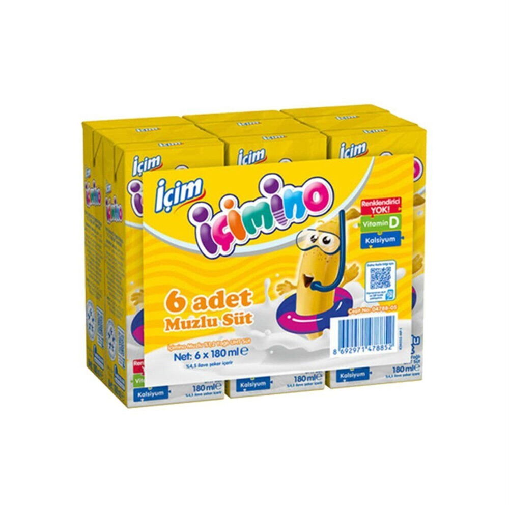 ICIMINO MUZLU SUT 180 ML 6 LI