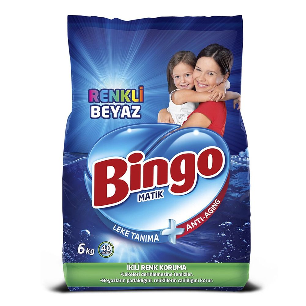 BINGO MATIK TOZ DETEJAN RENKLI BEYAZLAR 6KG